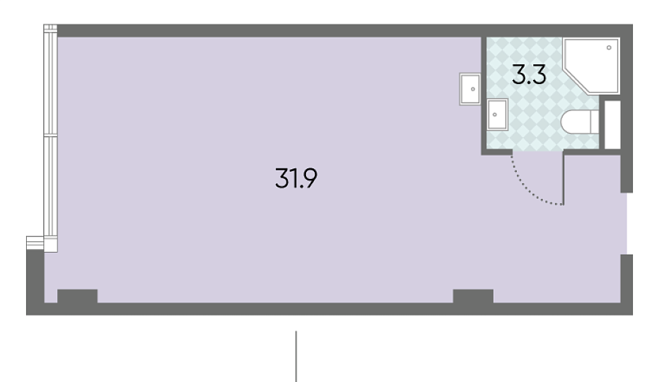 Коммерческое помещение № 35.2м² ЗИЛАРТ, Лот 18_19_27  этаж