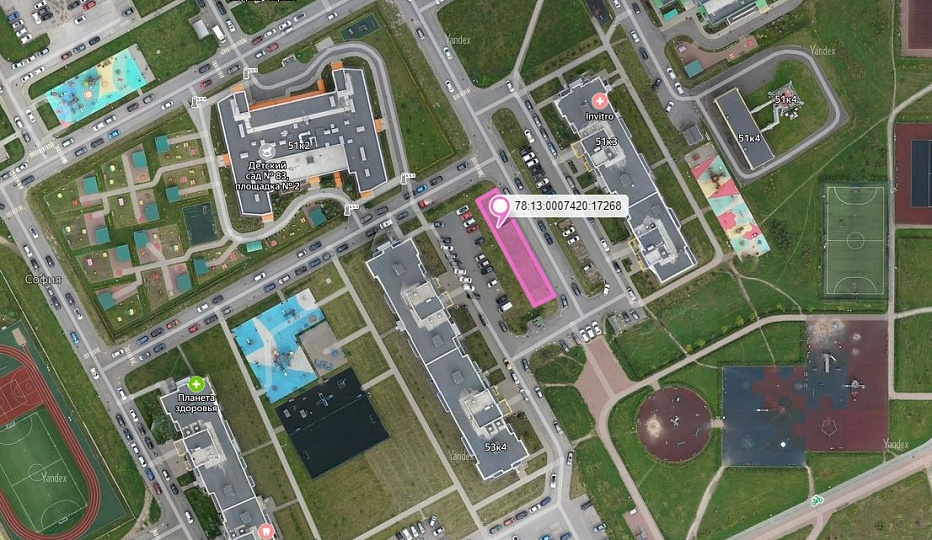 Земельный участок площадью 0,0357 га - ЖК "София"