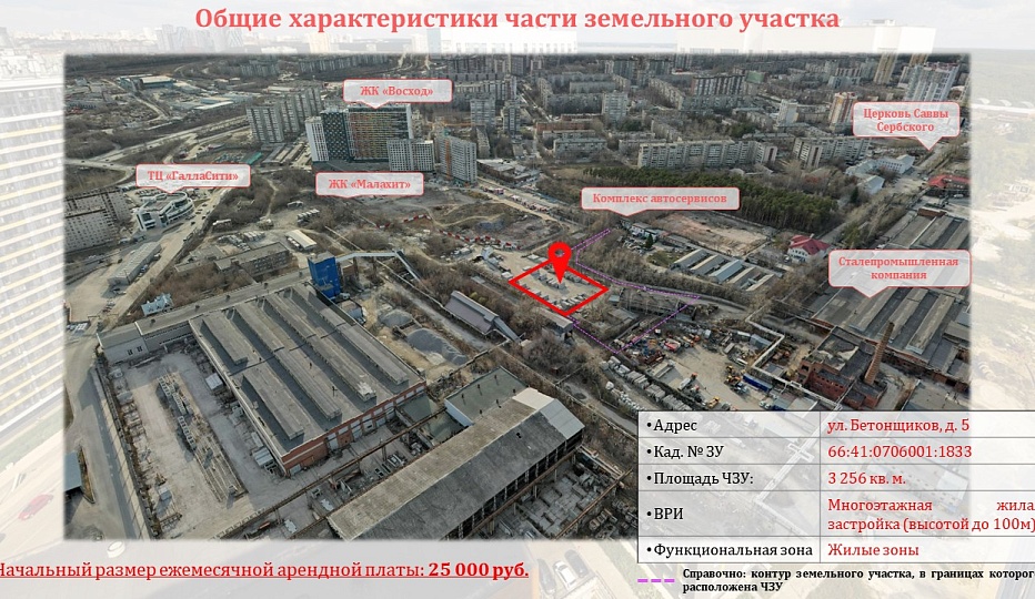 Земельный участок площадью 0.3256 га - ЖК "Малахит"